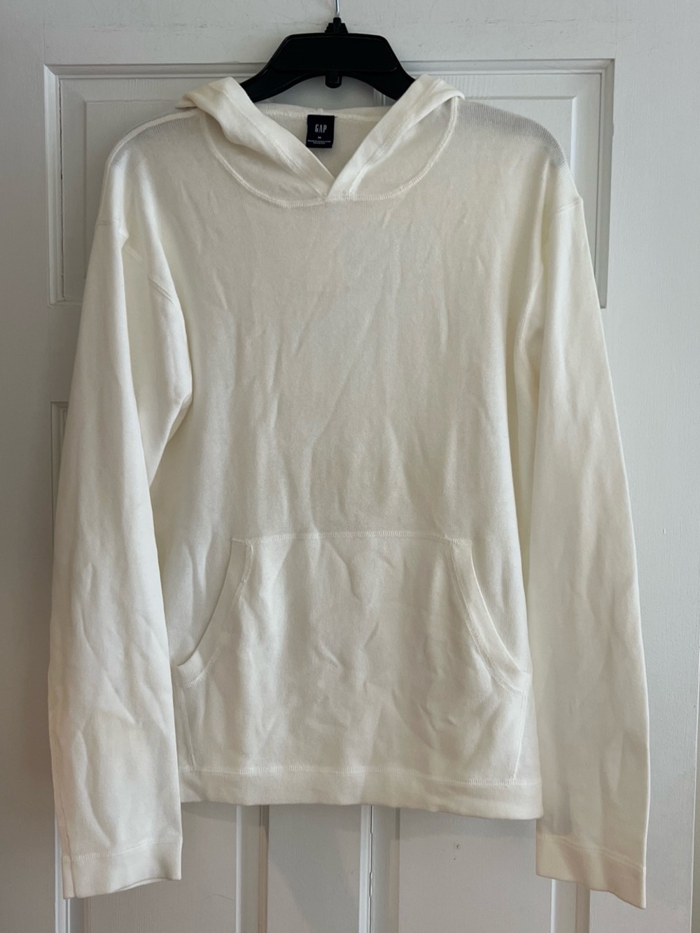 GAP Cream Pullover Light Hoodie with Kangaroo Pocket / size: M mens